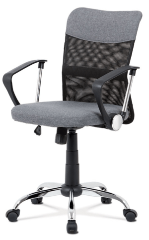 Dětská kancelářská židle na kolečkách Autronic KA-V202 Grey – s područkami