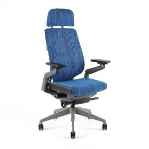 Kancelářská ergonomická židle KARME MESH —  více barev Modrá žíhaná